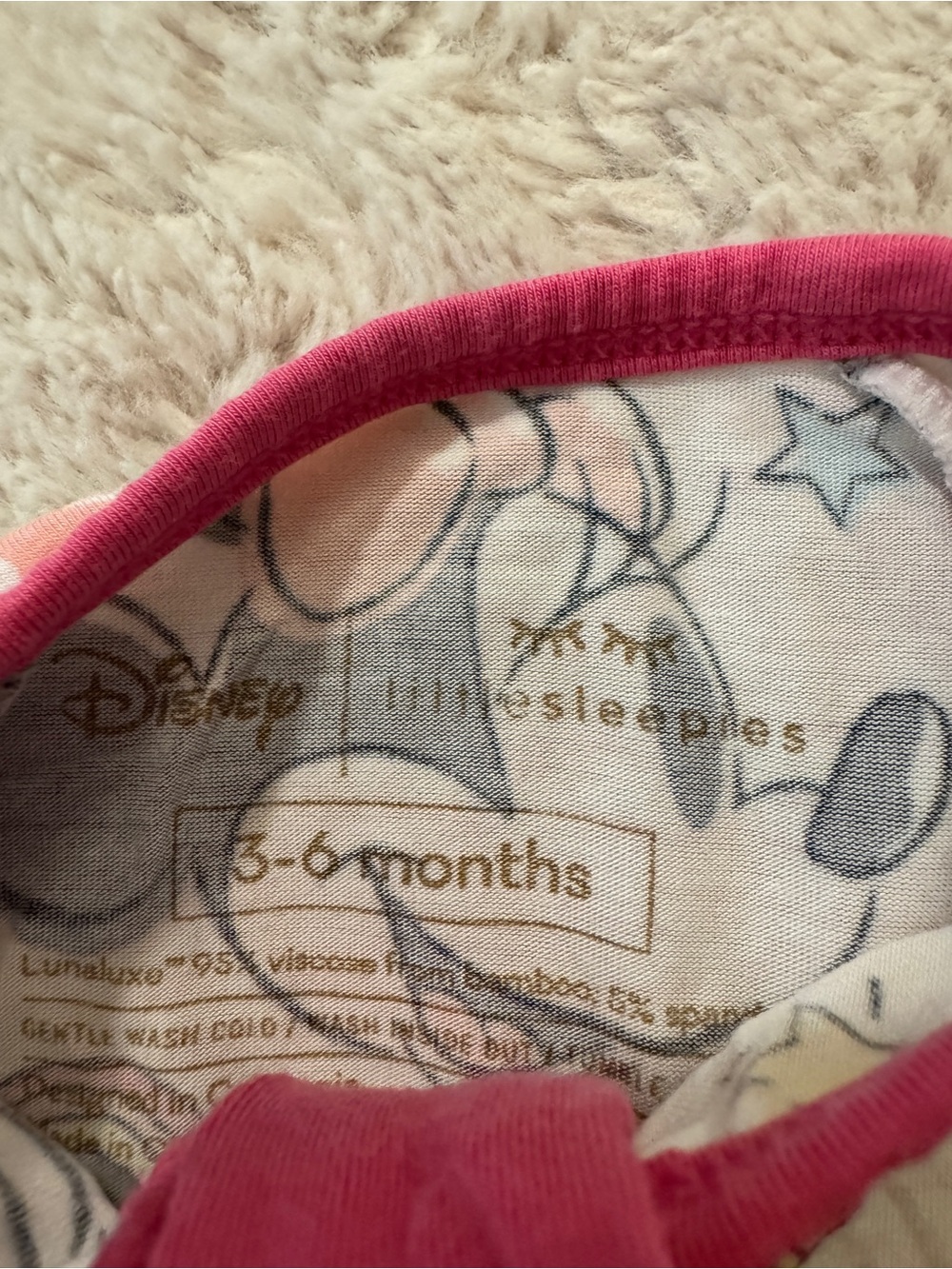 Little Sleepies Minnie Forever Zippy 3-6 Months - Picture 3 of 3